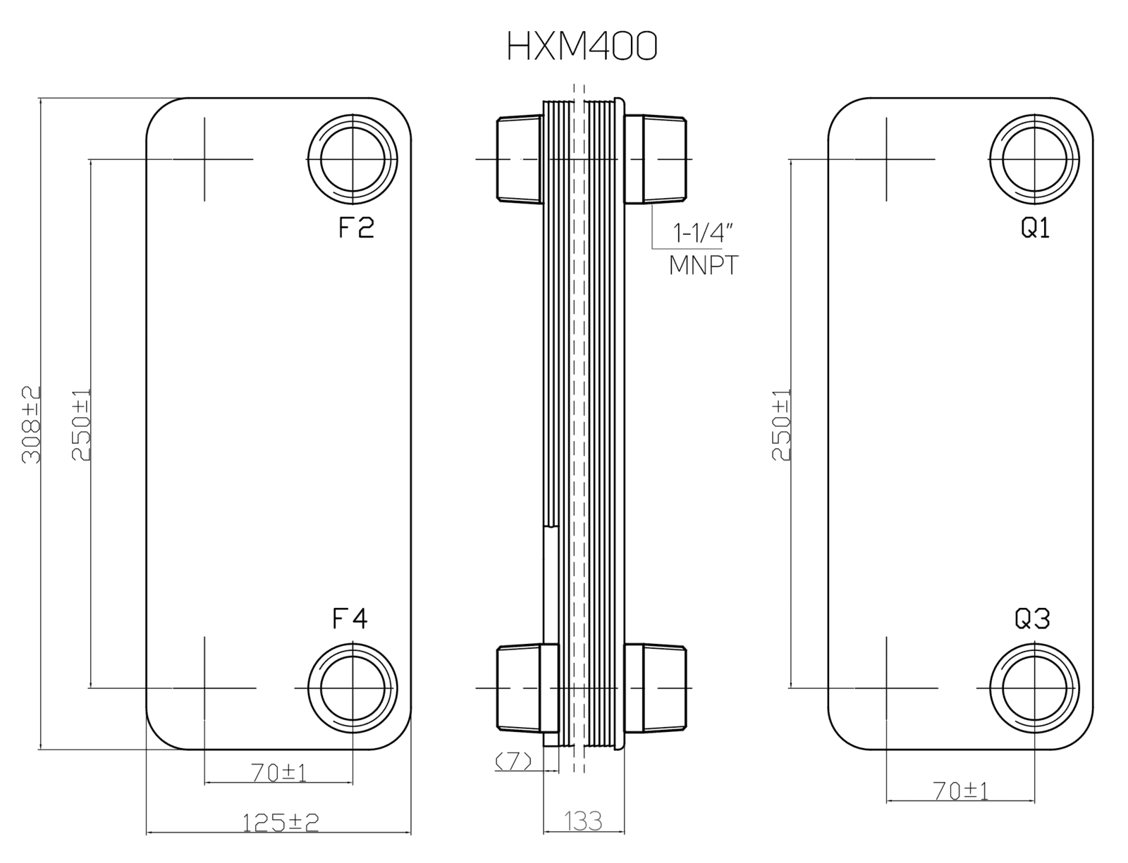 HXM400 Flat Plate Heat Exchanger