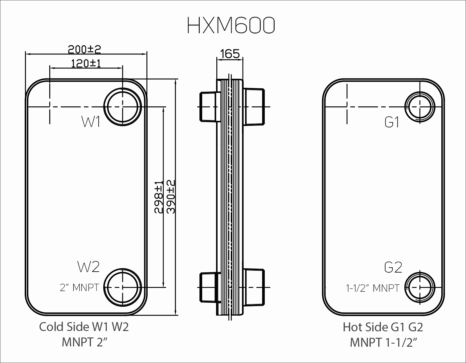 HXM600 Flat Plate Heat Exchanger